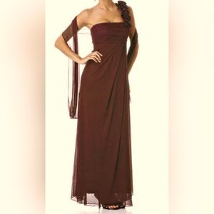EUREKA | 2X | Women’s Rose Strapped One Shoulder Long Dress